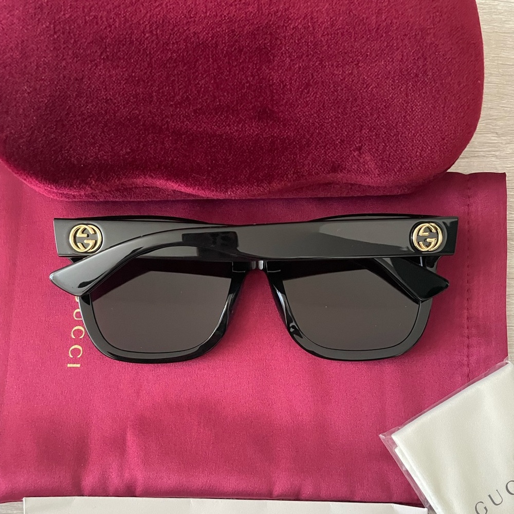 New , Gucci women's GG0034SAN 55mm sunglasses - Picture 9 of 15